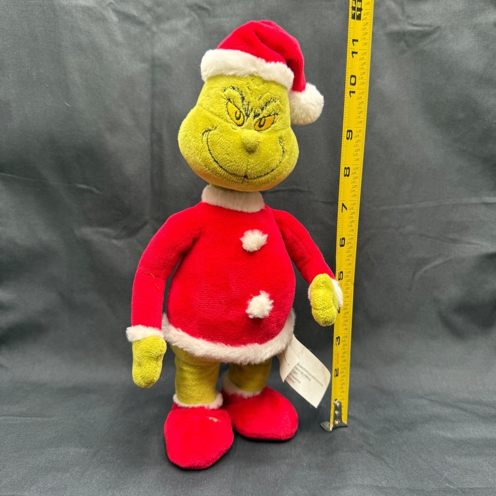 Gemmy Dr. Seuss Animated Grinch Waddler‎ Plush Santa Suit 11.5" Music"